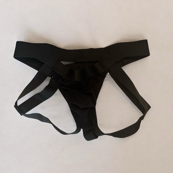 Men's Black Strappy Thong Underwear, medium, NWOT - Picture 3 of 4